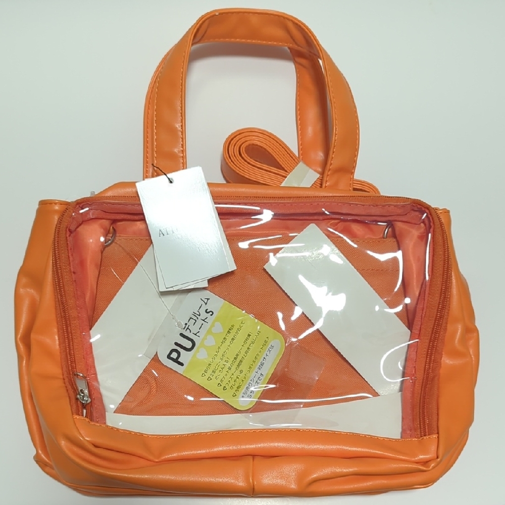 BNWT Orange Transparent Women Bag